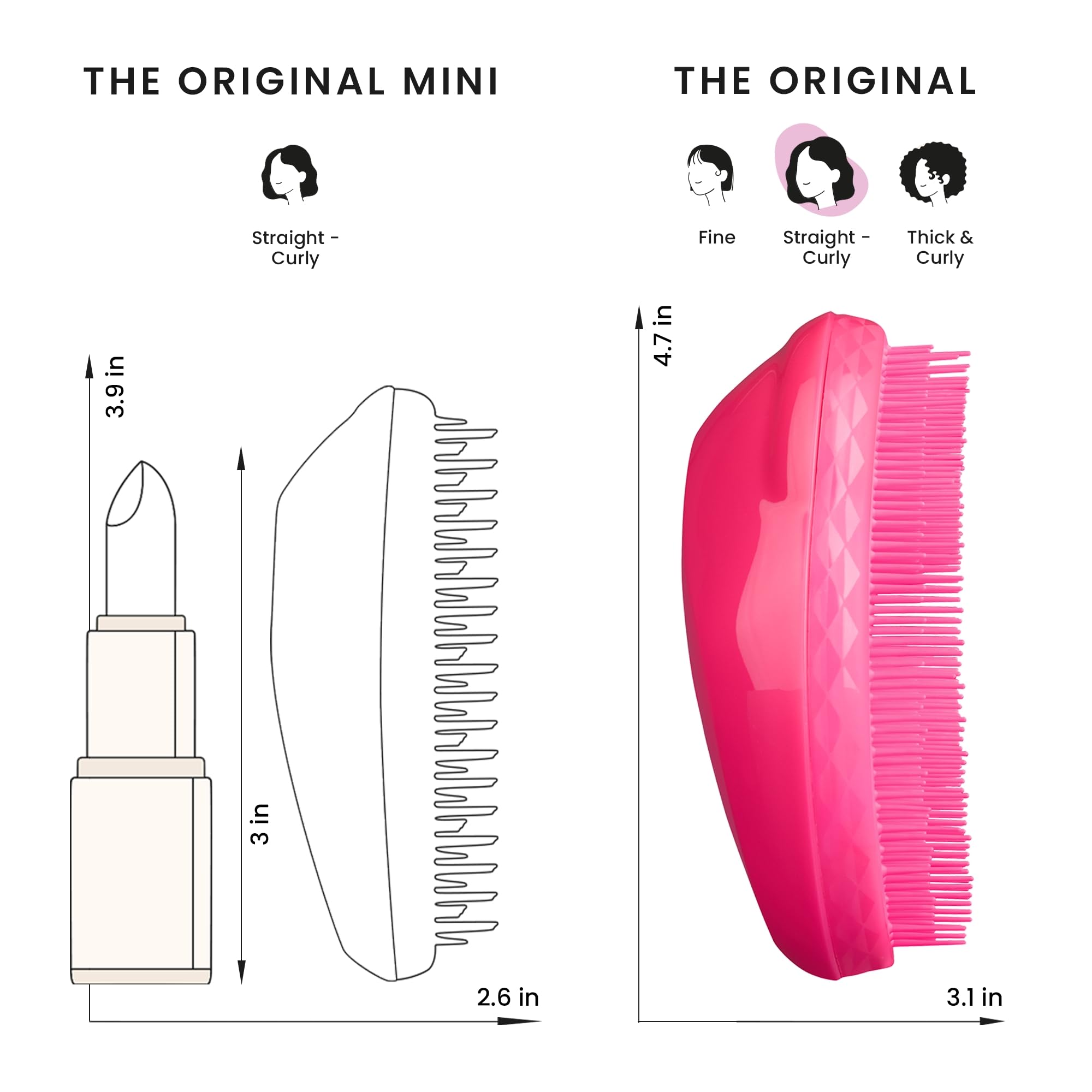 Tangle Teezer Original Detangler: perfecto para todo tipo de cabello y mechones rebeldes