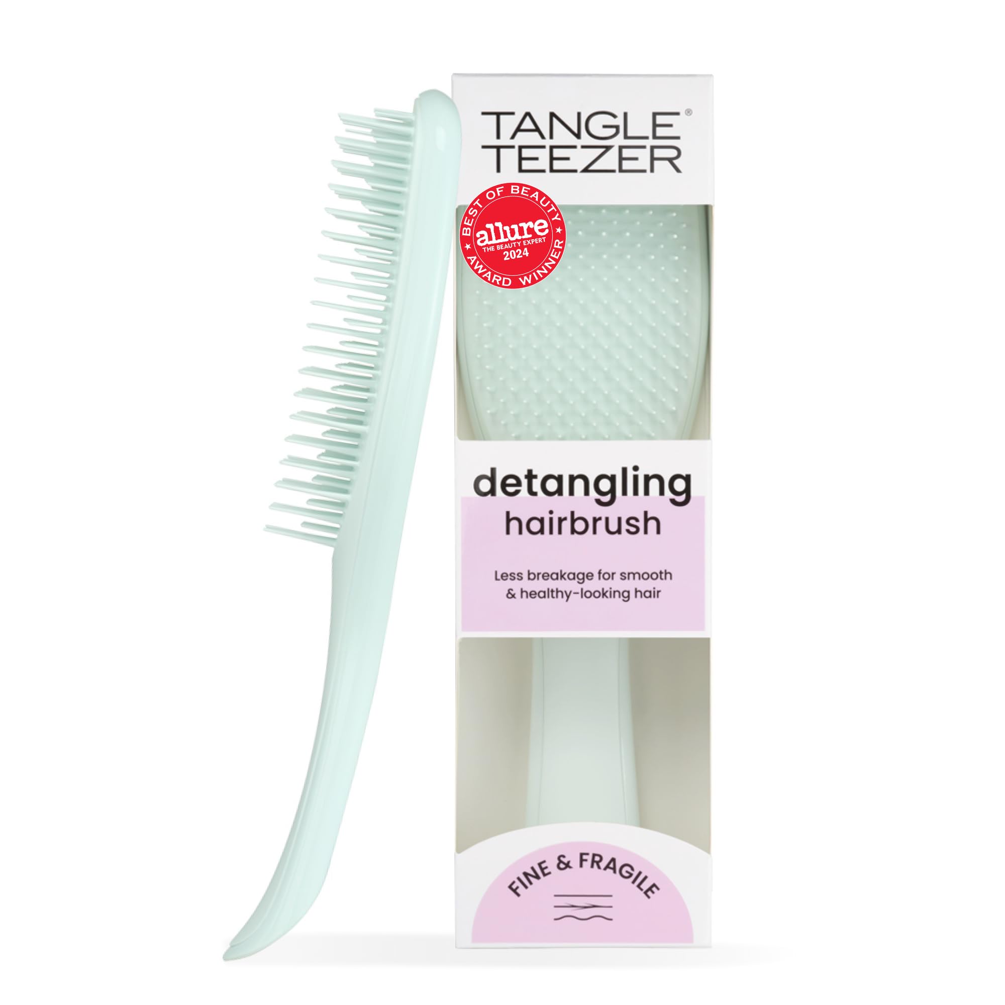 Cepillo Tangle Teezer desenredando cabello fino y frágil con suavidad.