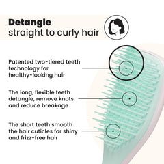Tangle Teezer con dientes de dos niveles para desenredar y alisar de forma eficiente.