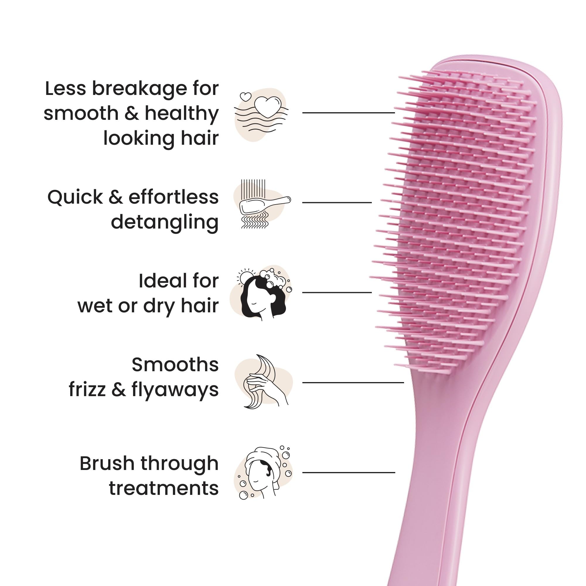 Tangle Teezer Ultimate Detangler: reduce el quiebre con diseño suave para más cuidado.