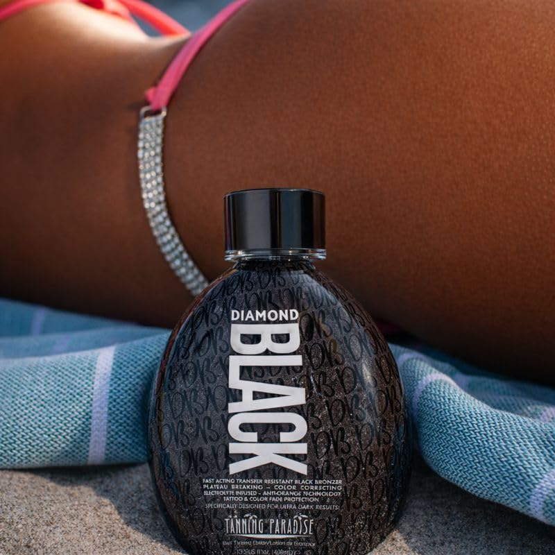 Tanning Paradise Diamond Black protege colores de tatuajes y mantiene la intensidad.