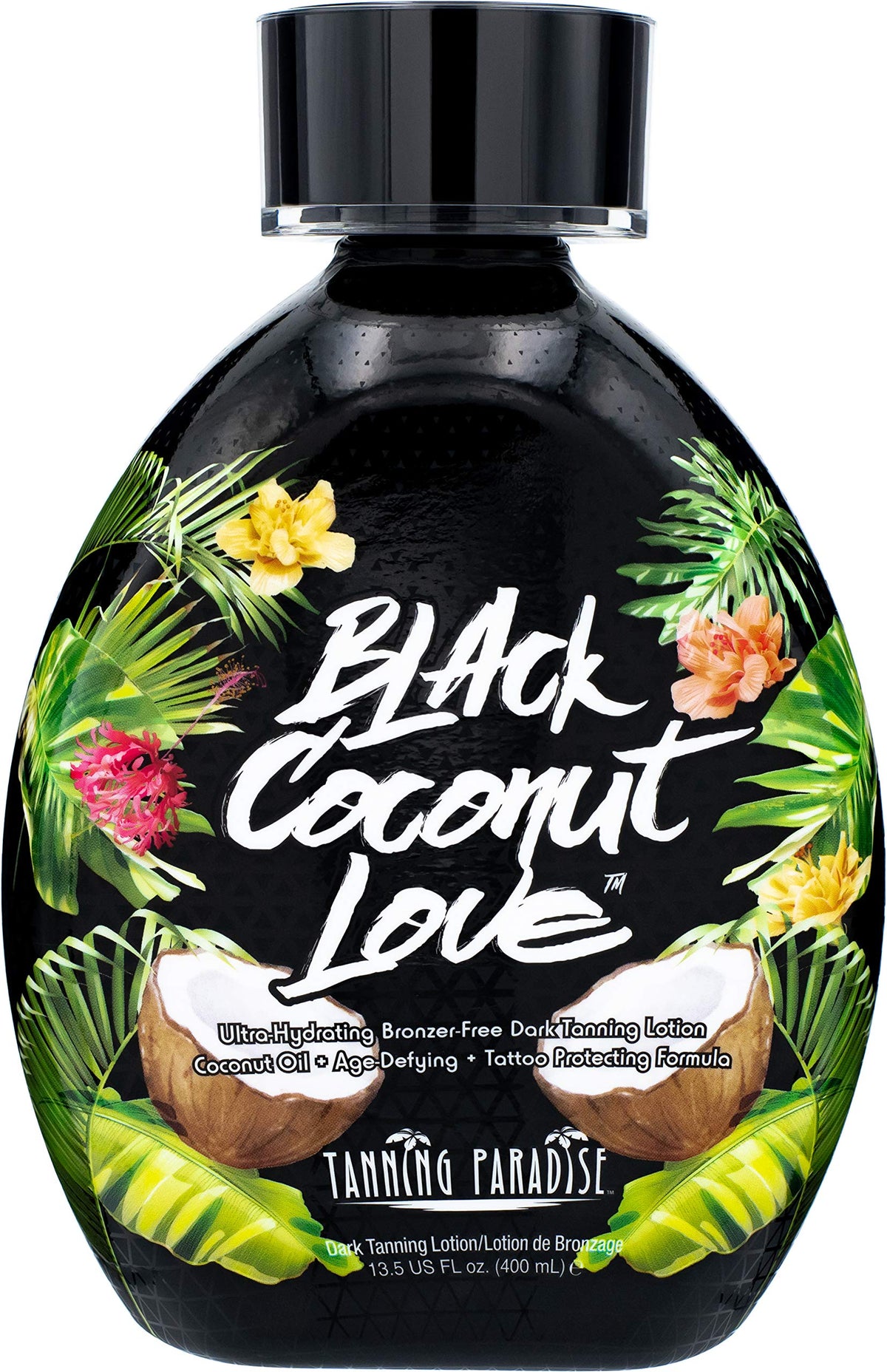 Tanning Paradise Lait Coco Noire Amour en bouteille — hydratation intense et bronzage durable