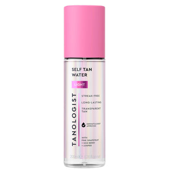 Tanologist Agua Autobronceadora en botella para bronceado natural sin manchas.