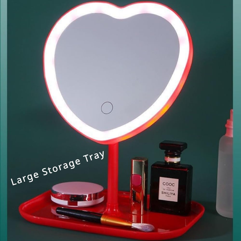 Taolivingmart espejo vanidad rosado para dormitorios compactos