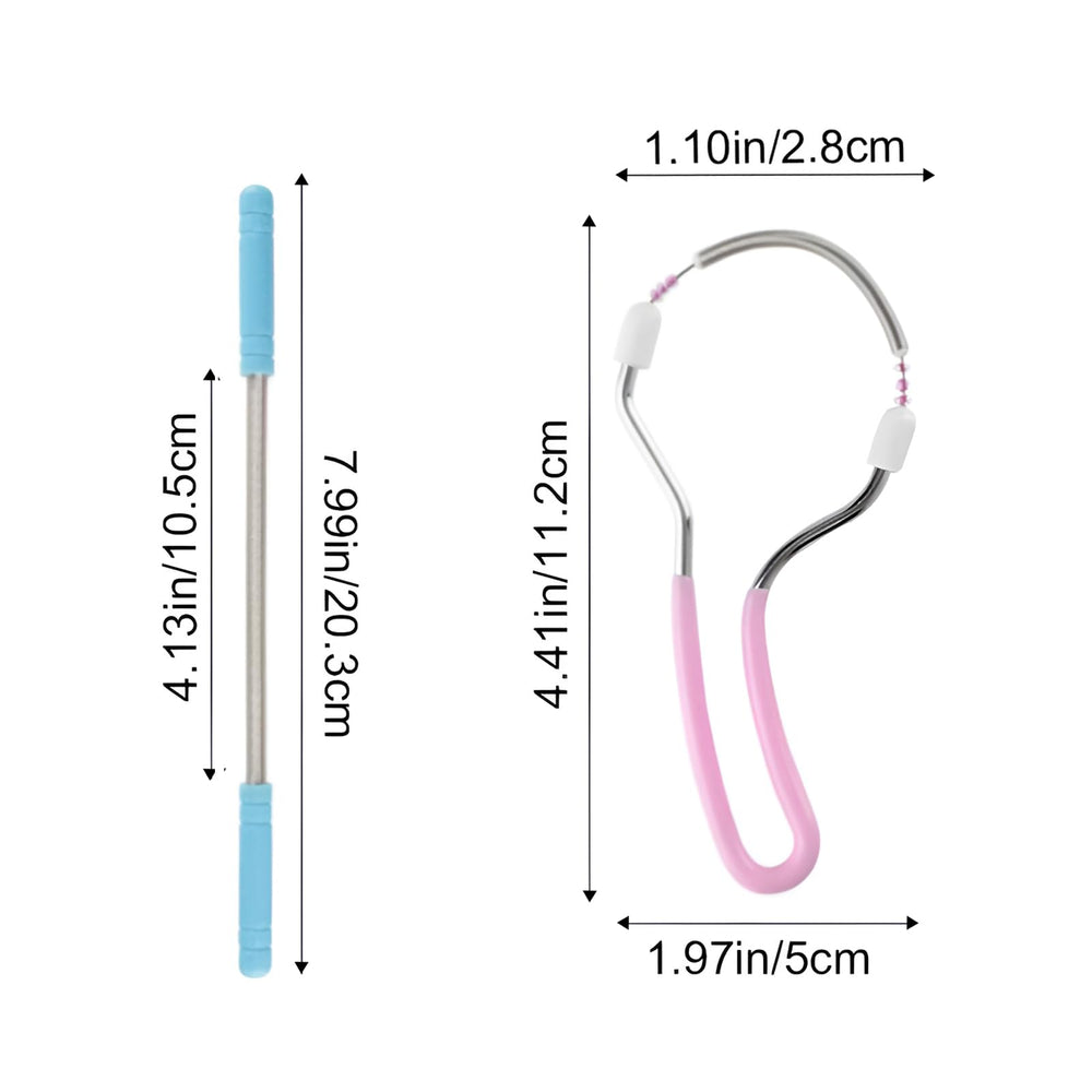 TAORANJU epilador facial con resorte de doble diseño para uso cómodo.