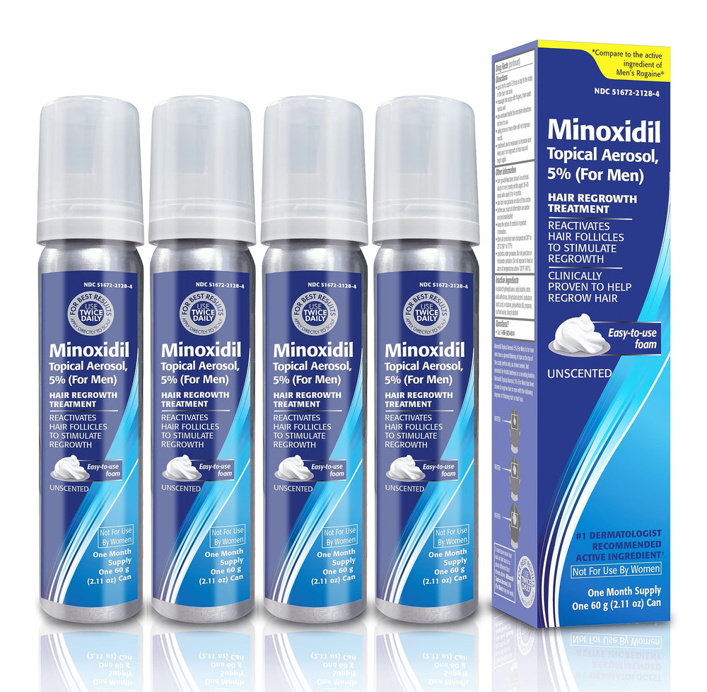 TARO Minoxidil espuma para cabello: aplicación suave y rápida.
