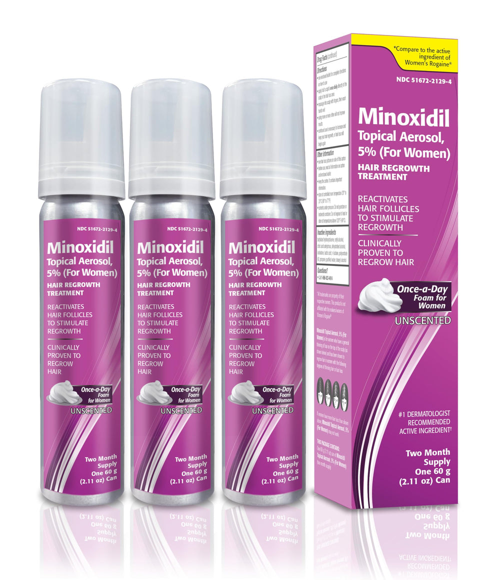 TARO Minoxidil Foam – bouteille compacte prête à l’emploi pour usage quotidien