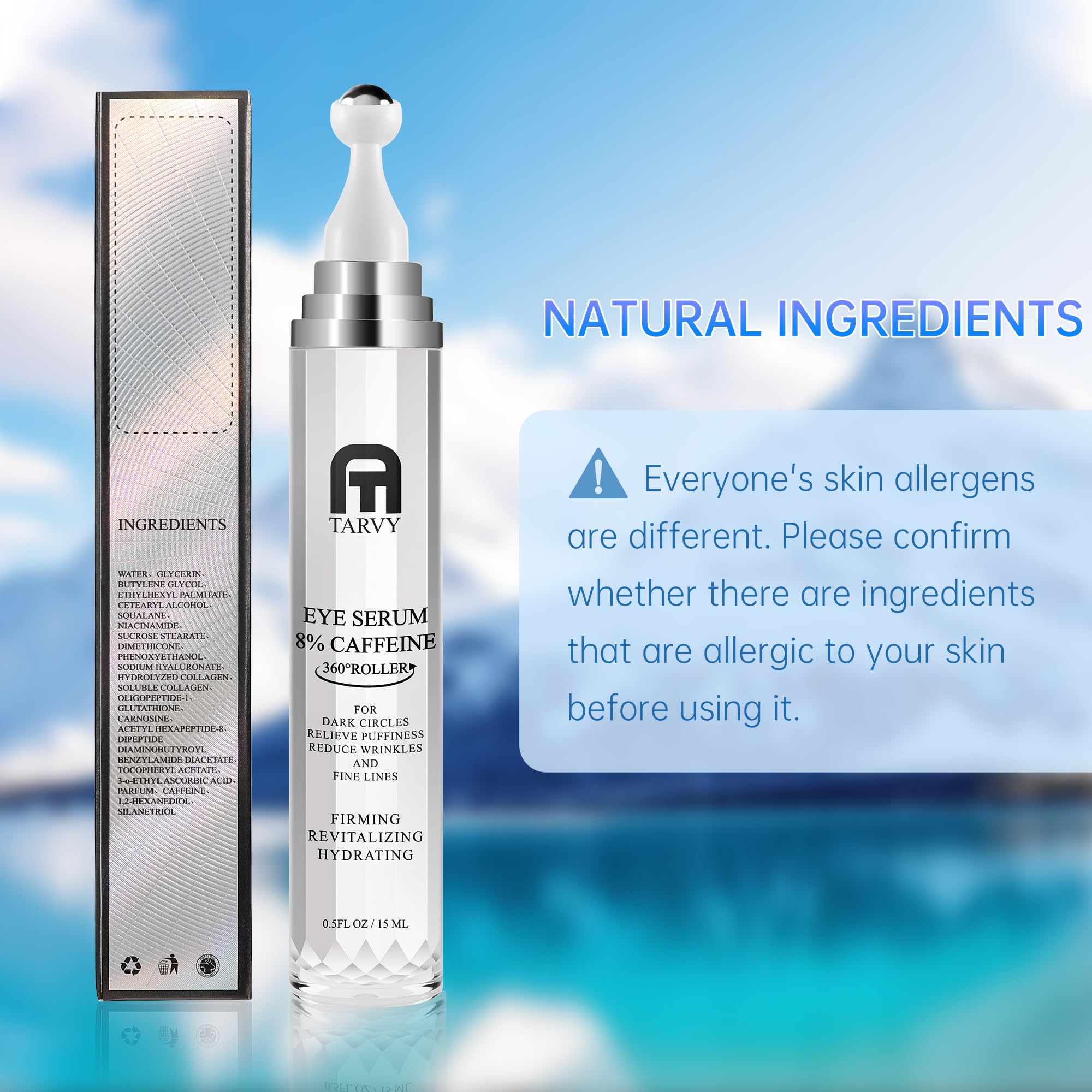 TARVY Serum ocular combate la oscuridad de ojeras de forma suave
