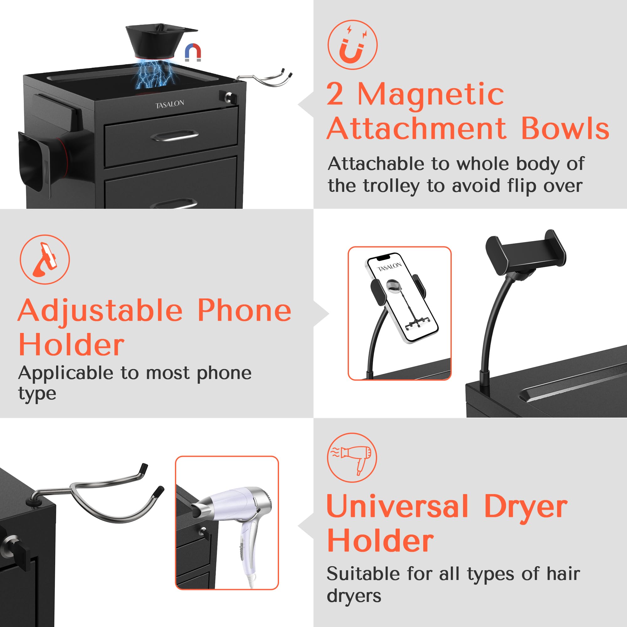 Tasalon cuencos magnéticos para herramientas pequeñas al alcance.