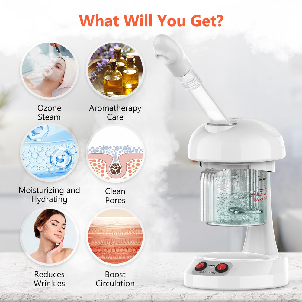 TASALON Vapor Facial con niebla ultrafina ionizada para mayor hidratación