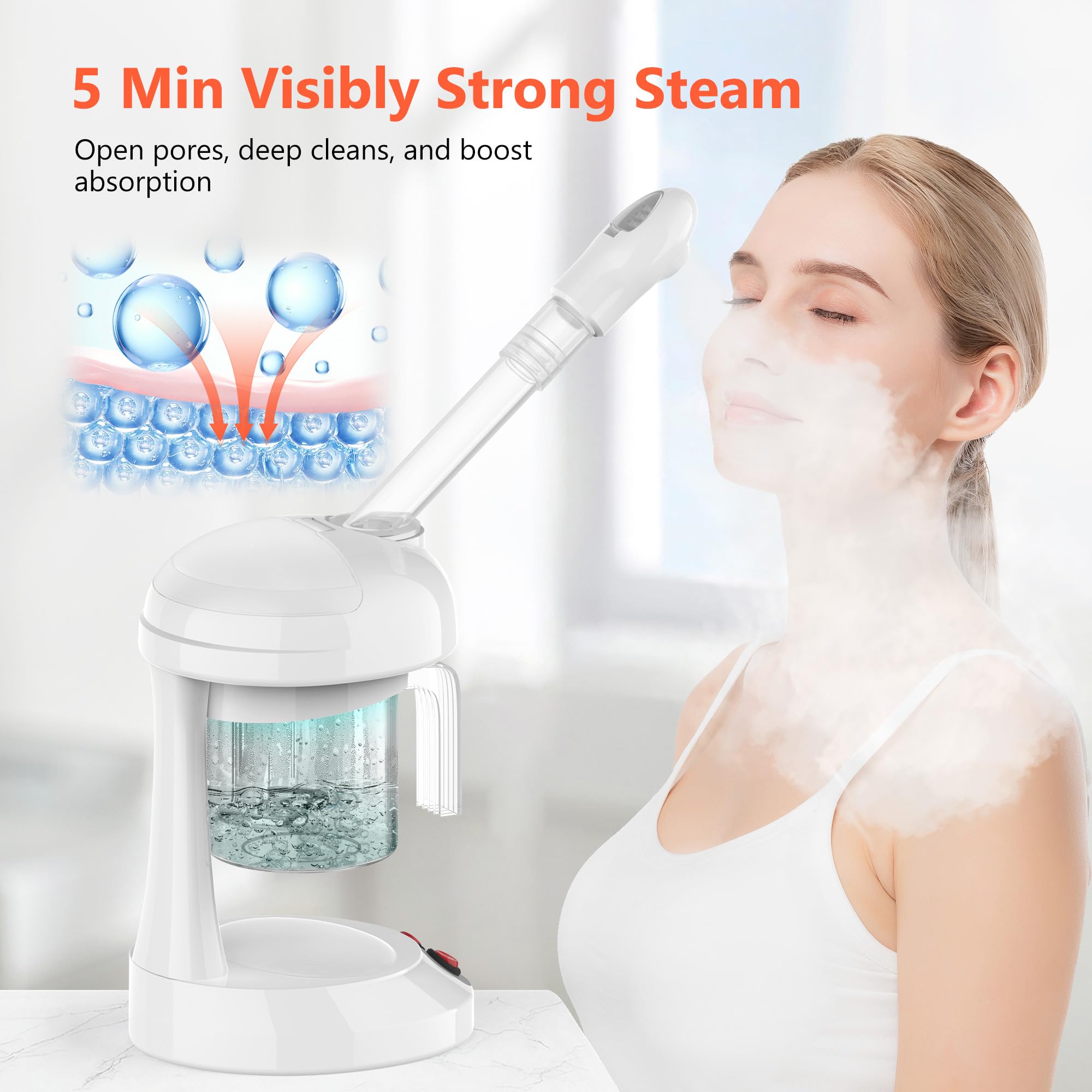 TASALON Vapor facial portátil y compacto para uso en casa
