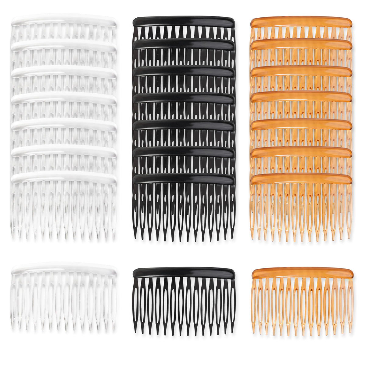 TaShow peine lateral negro para cabello fino, práctico y cómodo para uso diario.
