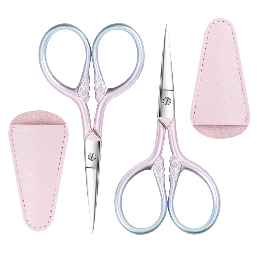 Tashow tijeras para cejas con puntas para precisión en cejas y vello facial.