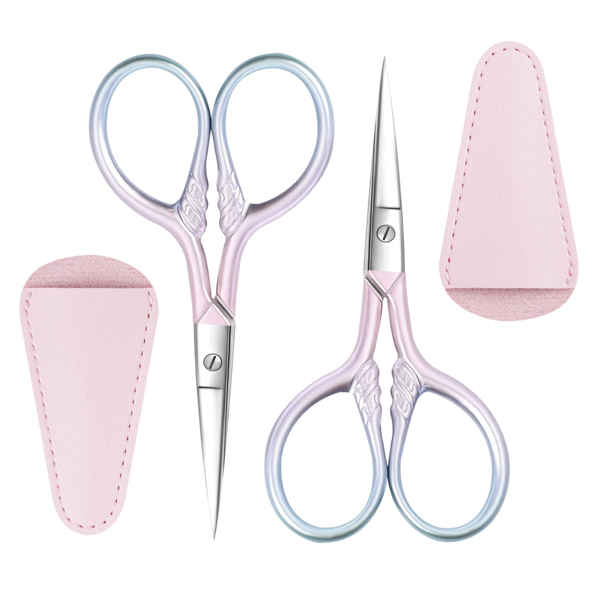 Tashow tijeras para cejas con puntas para precisión en cejas y vello facial.