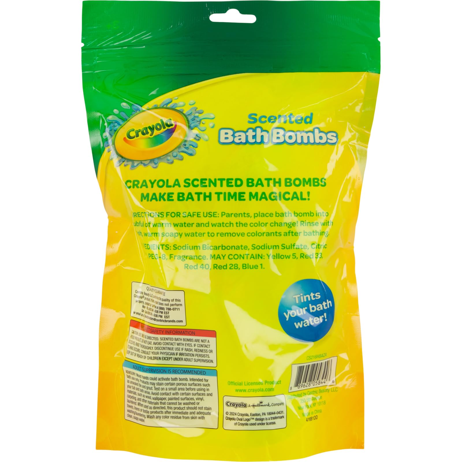 Taste Beauty Crayola bombas de baño no tóxicas, aptas para piel sensible.