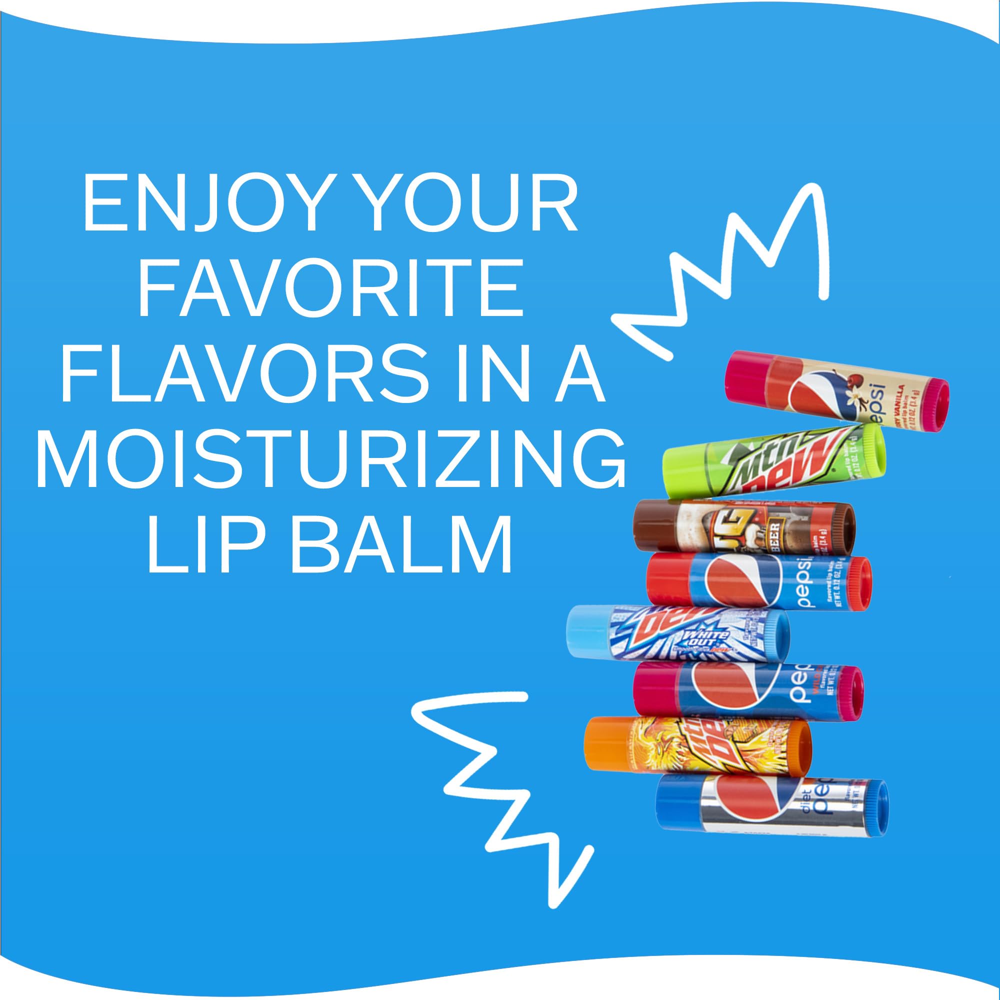 Bálsamo labial Taste Beauty Mountain Dew White y Live Wire para labios nutridos