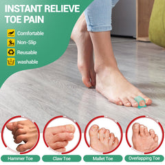 TASZOOS Corrector de dedo martillo en gel verde, talla grande para dedos largos.