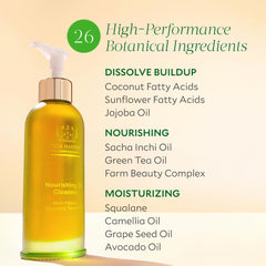 Tata Harper Nourishing Oil Cleanser, textura aceite que limpia con delicadeza y suaviza la piel.