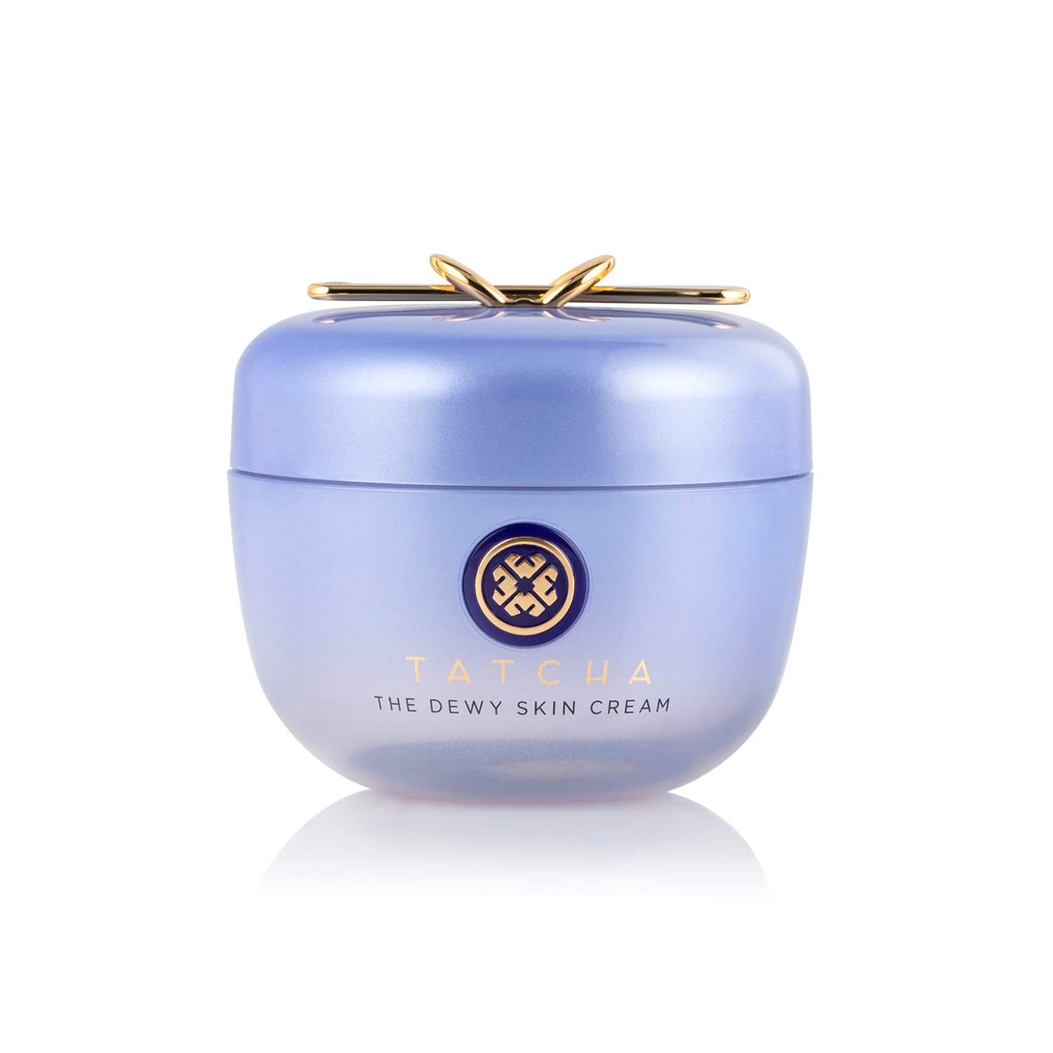 TATCHA The Dewy Skin Cream en envase de vidrio ofrece hidratación profunda para la piel.
