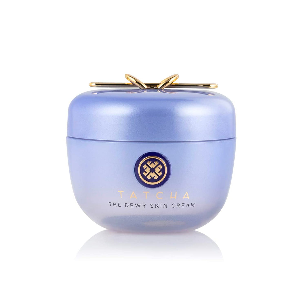 TATCHA The Dewy Skin Cream en envase de vidrio ofrece hidratación profunda para la piel.