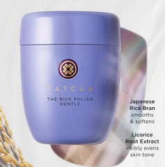 TATCHA Exfoliante Suave de Arroz: piel seca más suave y menos áspera.