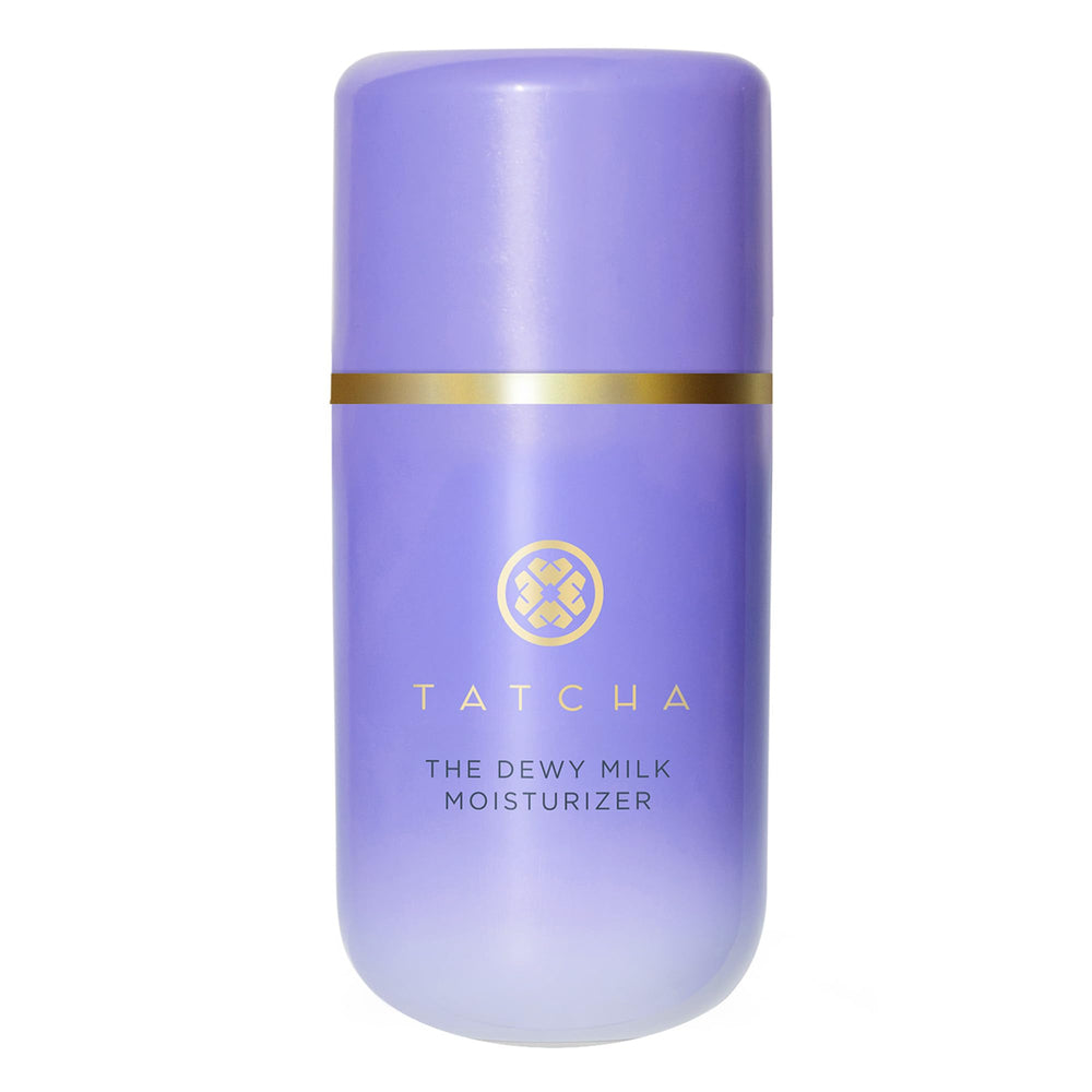 Tatcha hidrata con leche ligera para piel suave y brillo natural.