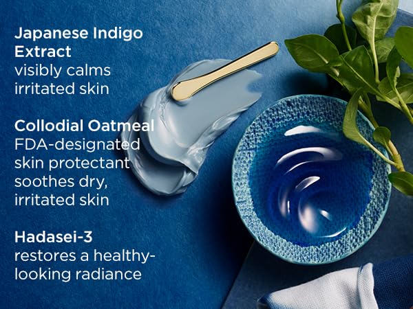 Fórmula libre de fragancia para piel sensible de Indigo Calming Cream