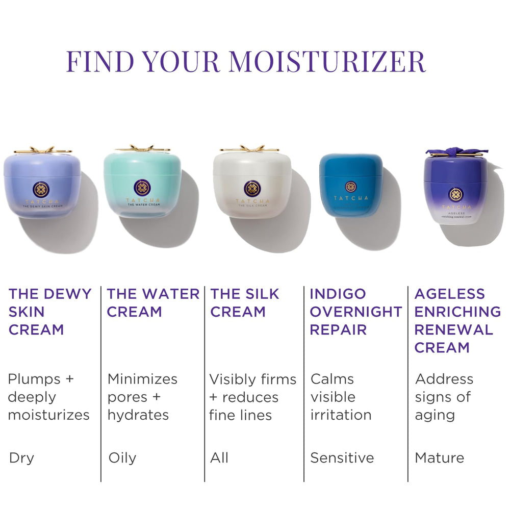 TATCHA Indigo Overnight Repair ceramidas y ácido hialurónico ofrecen hidratación.