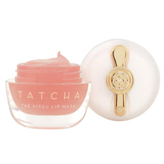 Mascarilla labial Tatcha Kissu en envase, hidratación profunda durante la noche.