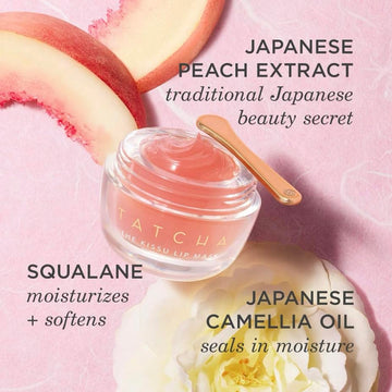 Durazno japonés en Tatcha Kissu aporta suavidad y nutrición.
