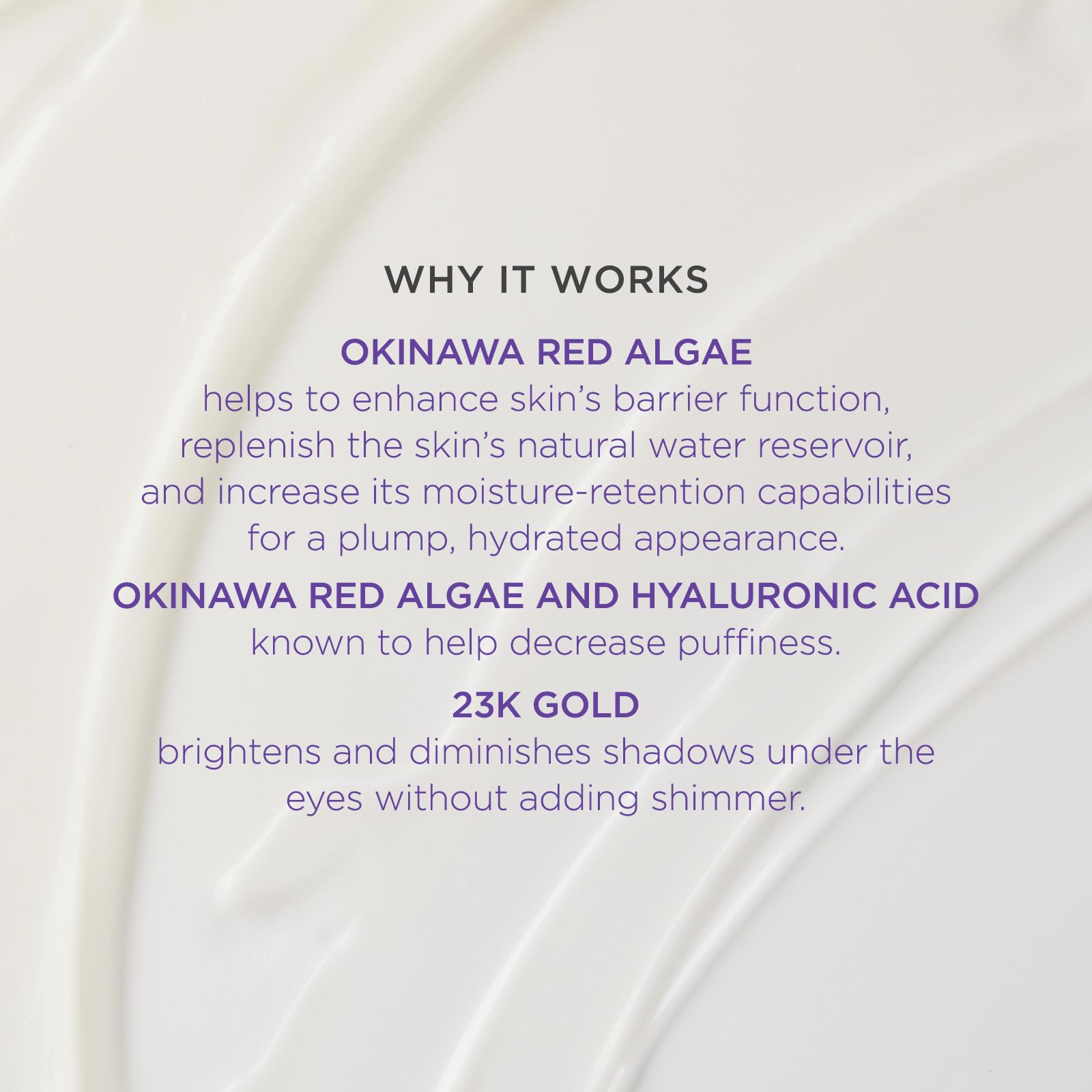 Tatcha Luminous Deep Hydration Eye Serum polvo de oro 23K.