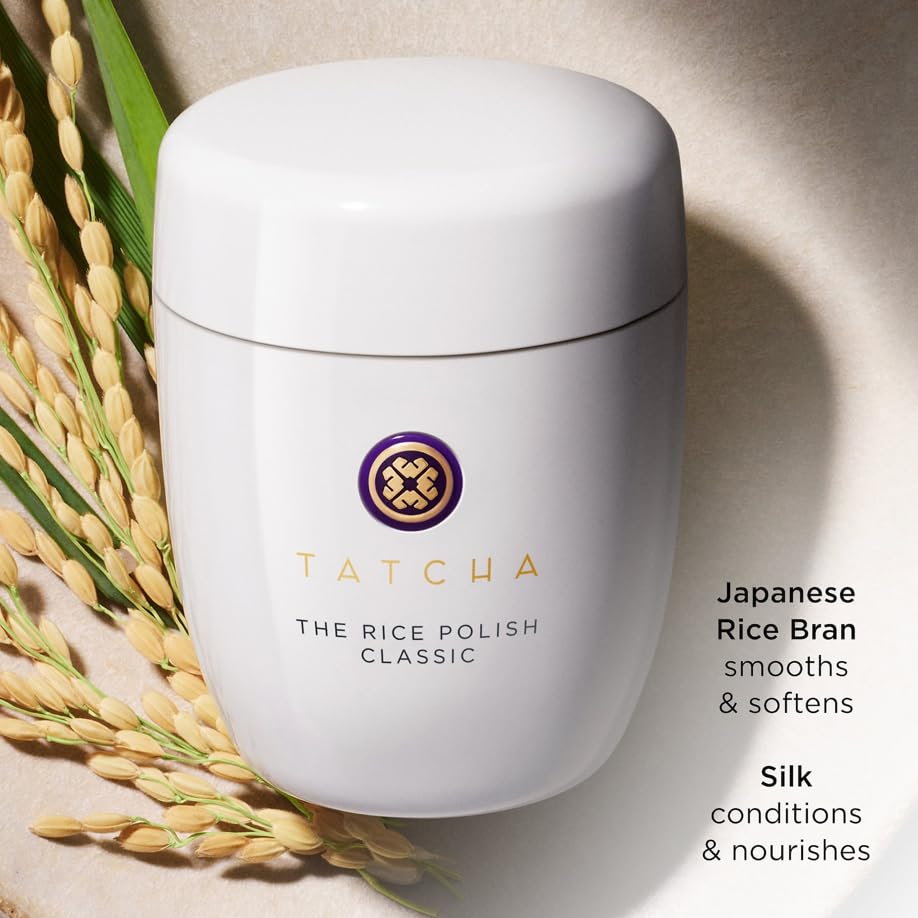 Tatcha Pulido de Arroz Clásico, experiencia sensorial cremosa y refrescante.