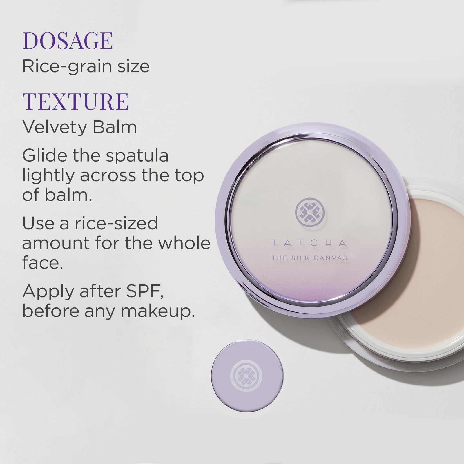 Tatcha Silk Canvas sensación ligera que se siente cómoda al usar.