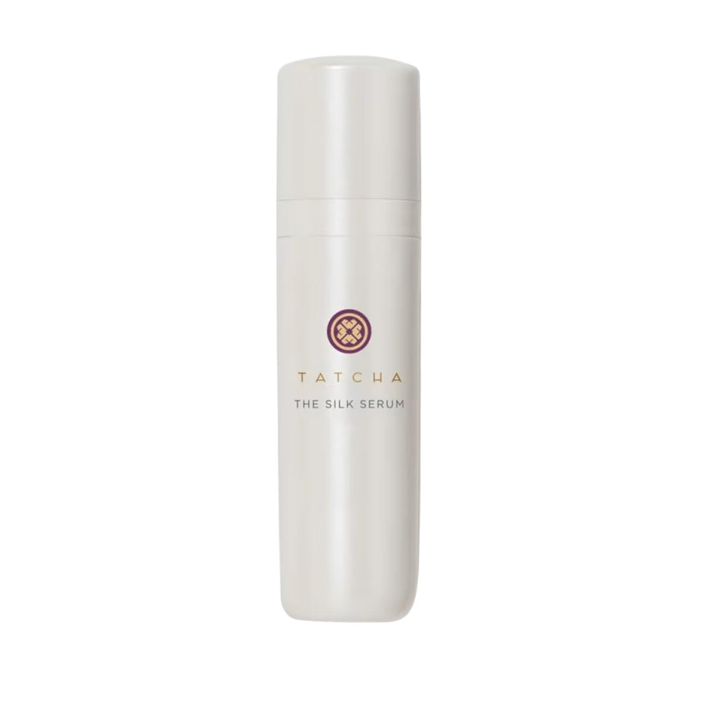 Tatcha suero seda en botella de vidrio, textura suave para piel más lisa