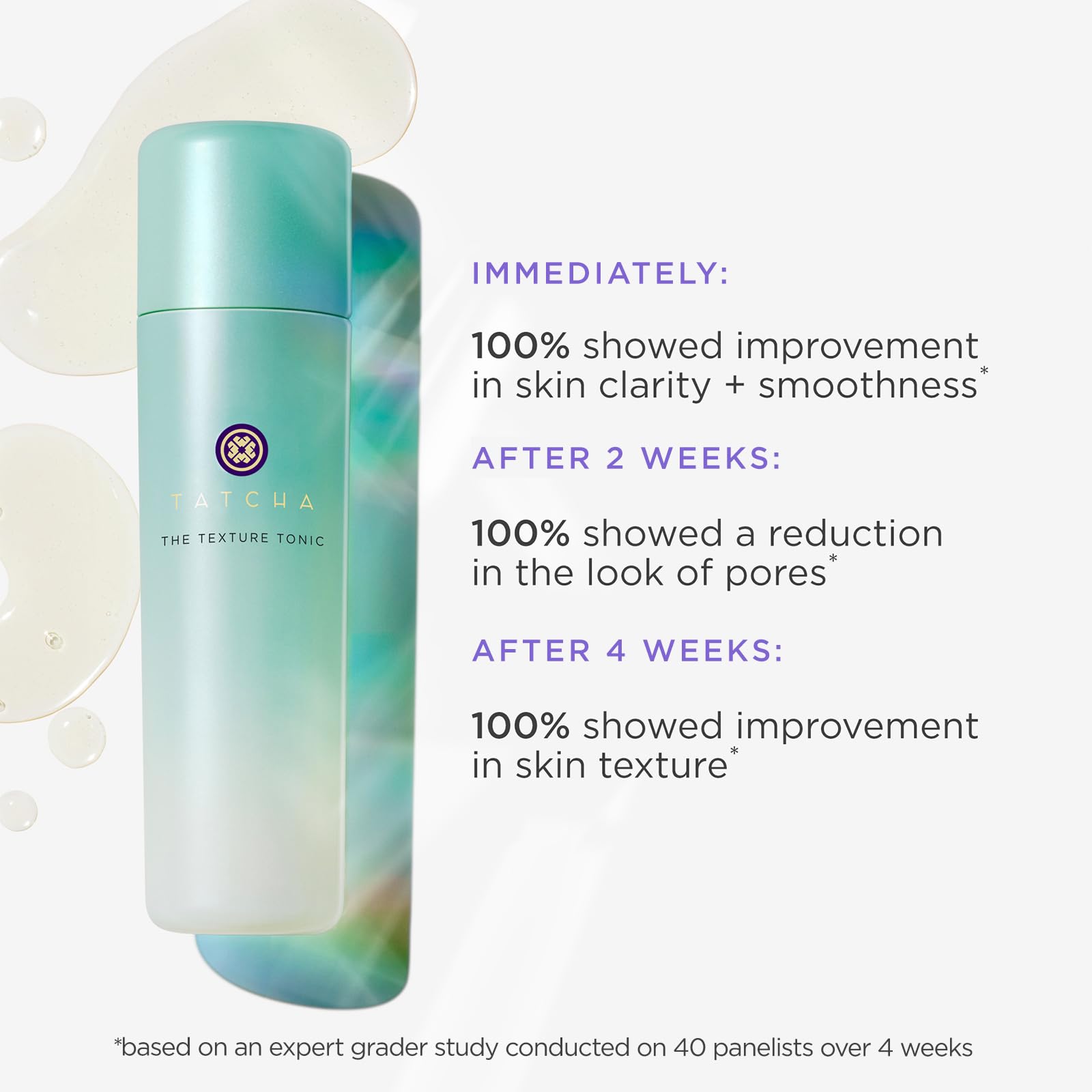 TATCHA Texture Tonic: mugwort japonés para calmar la piel y equilibrar.