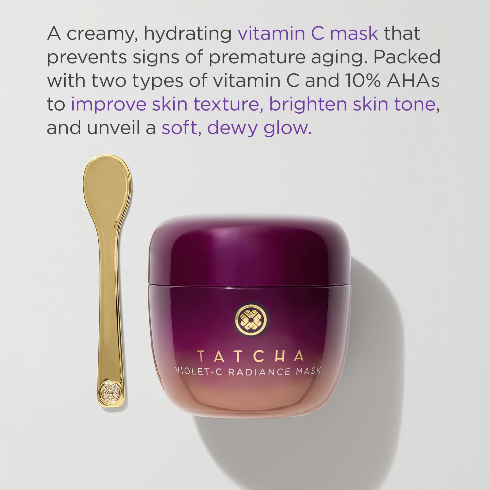 TATCHA Violet-C dos formas de Vitamina C para brillo y tono.