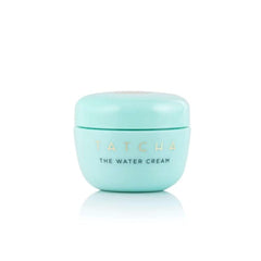 TATCHA Crema de Agua en bote de 15 ml, hidratación ligera para piel fresca.