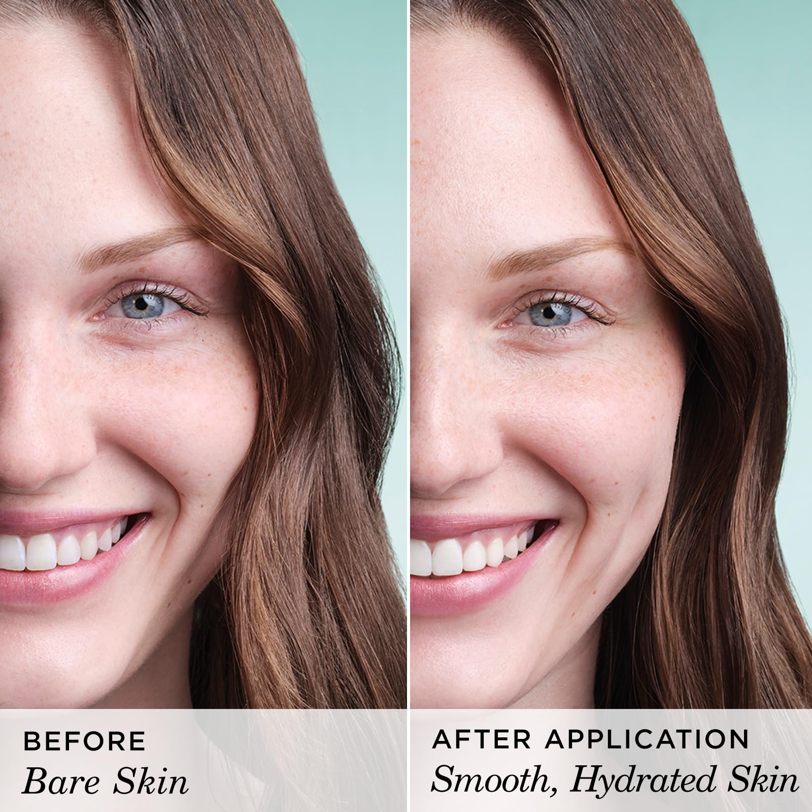 Finition claire et lumineuse sans brillance grâce à la Water Cream de TATCHA.