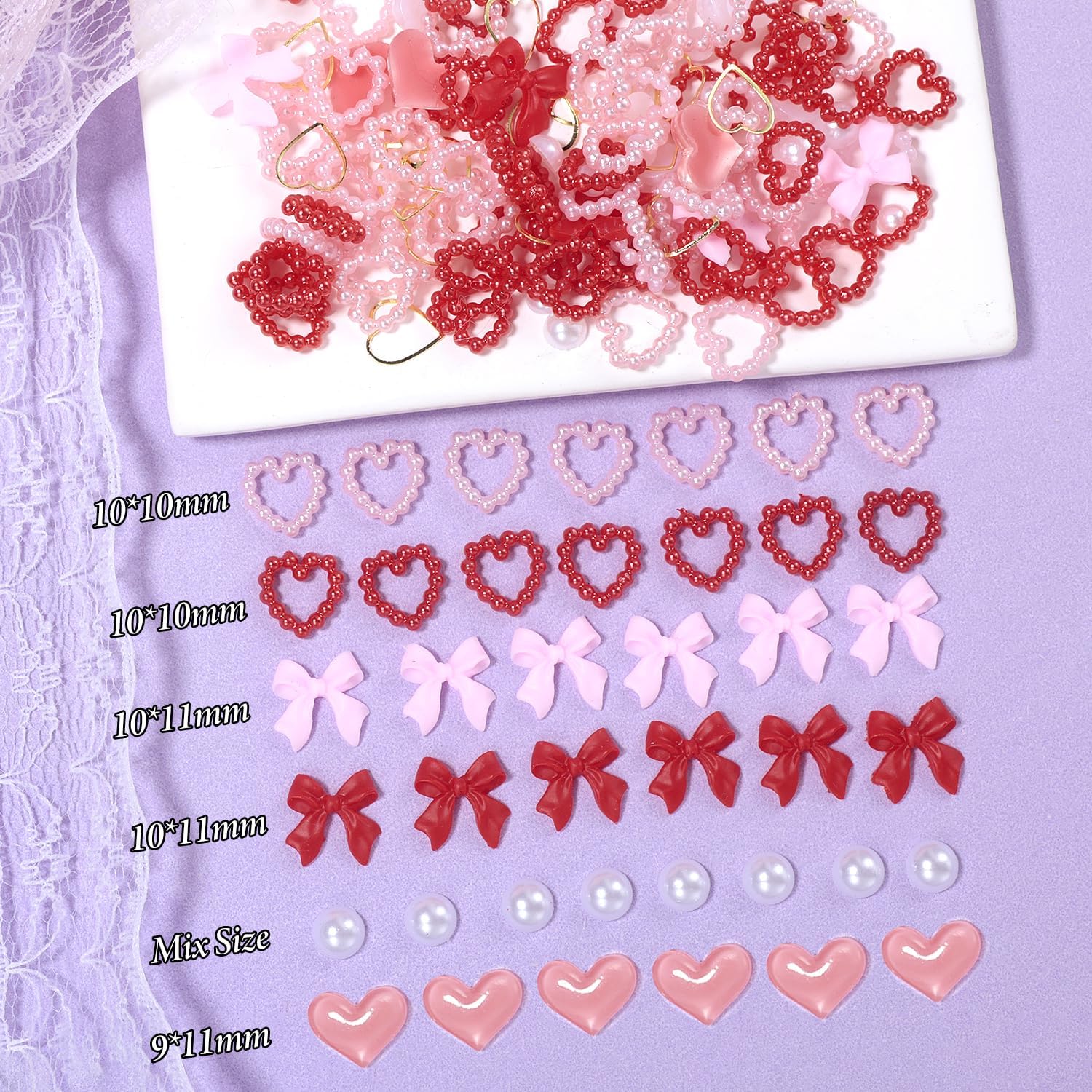 Dijes cristales y perlas de Tatiwoo para uñas, brindan brillo sutil y duradero.