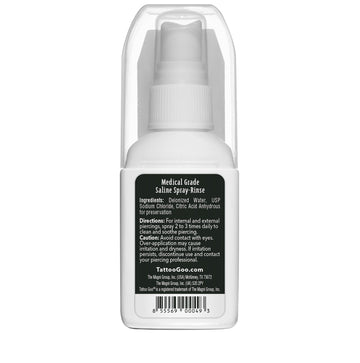 Solución salina estéril Tattoo Goo para limpieza profunda de perforaciones