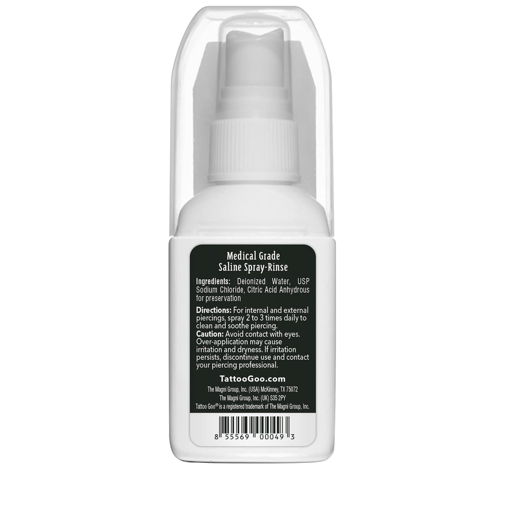 Solución salina estéril Tattoo Goo para limpieza profunda de perforaciones
