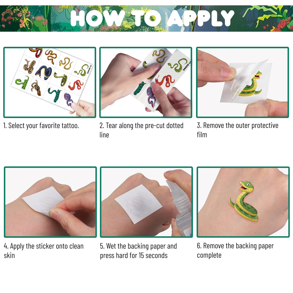 Tatuajes-serpiente de papel eco, opción segura