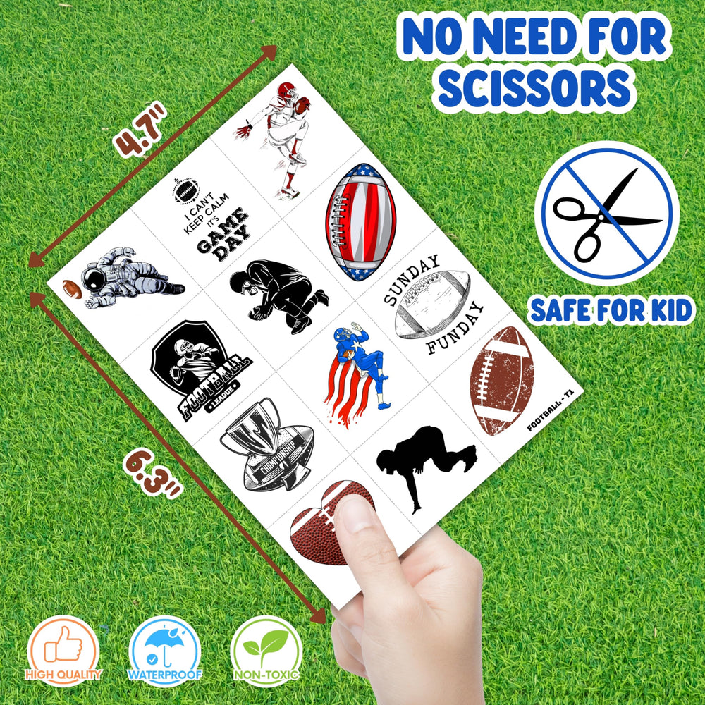 Tatuajes temporales fútbol 96pcs – aplicación fácil con agua
