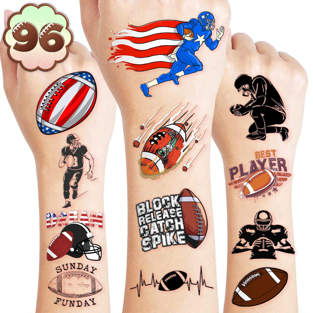Tatuajes temporales fútbol 96pcs – ideas para decoración de fiestas