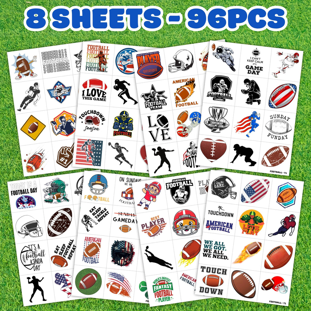 Tatuajes temporales fútbol 96pcs – papel ecológico y seguro
