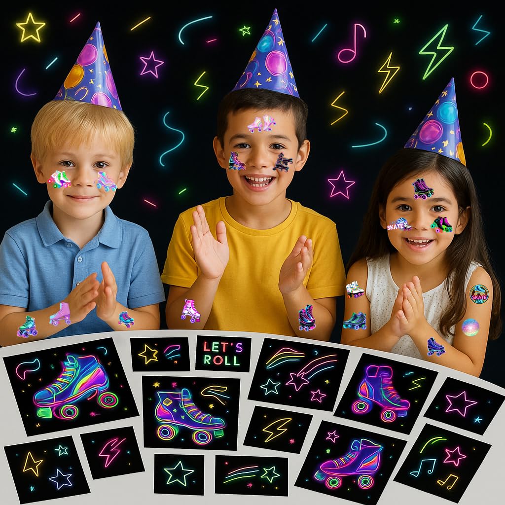 Tatuajes temporales de patines: usos para fiestas y eventos escolares