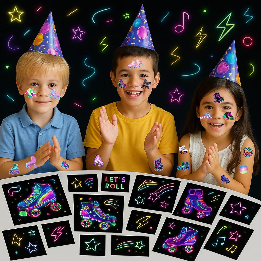 Tatuajes temporales de patines: usos para fiestas y eventos escolares