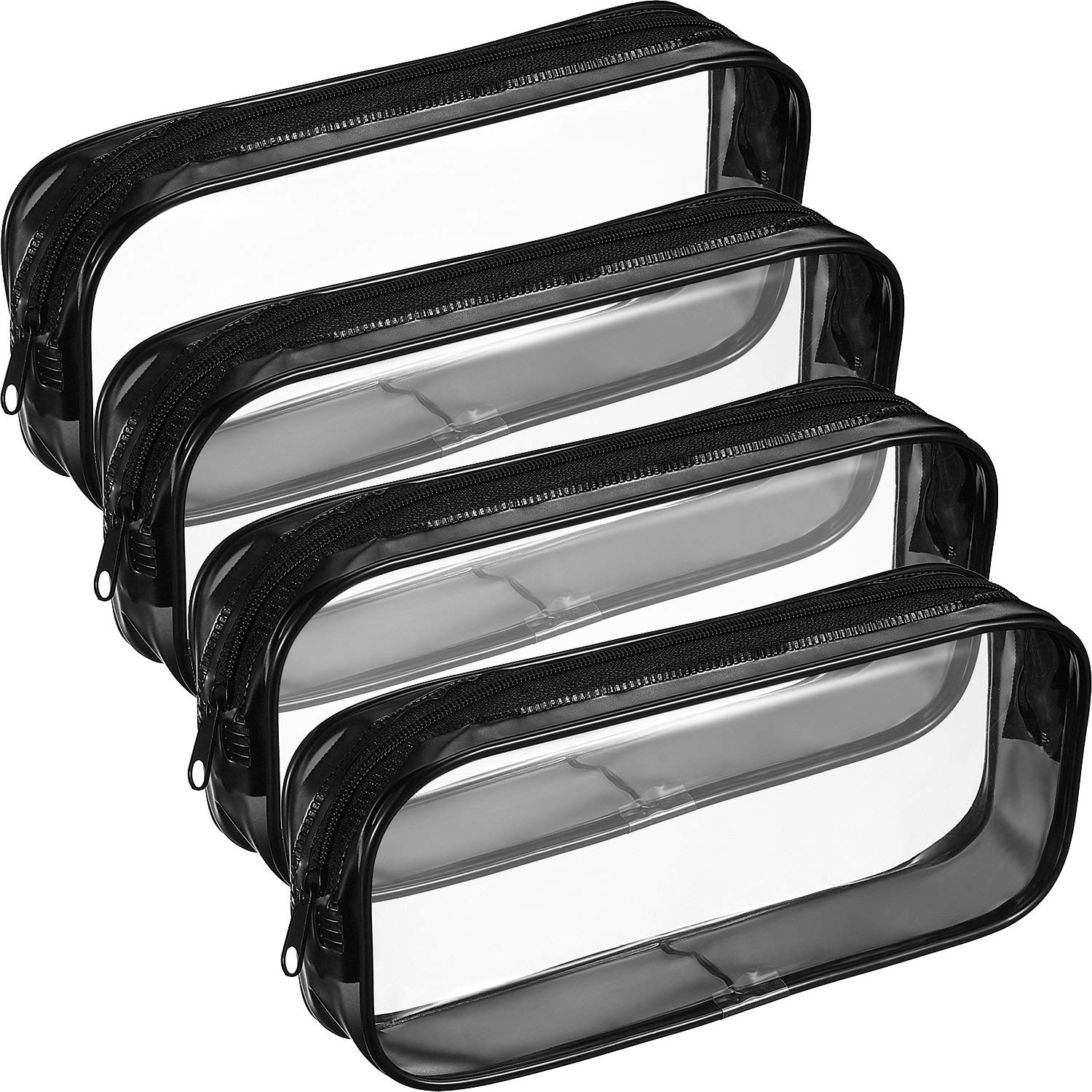 Tatuo clear PVC bag with zipper for compact travel organization.