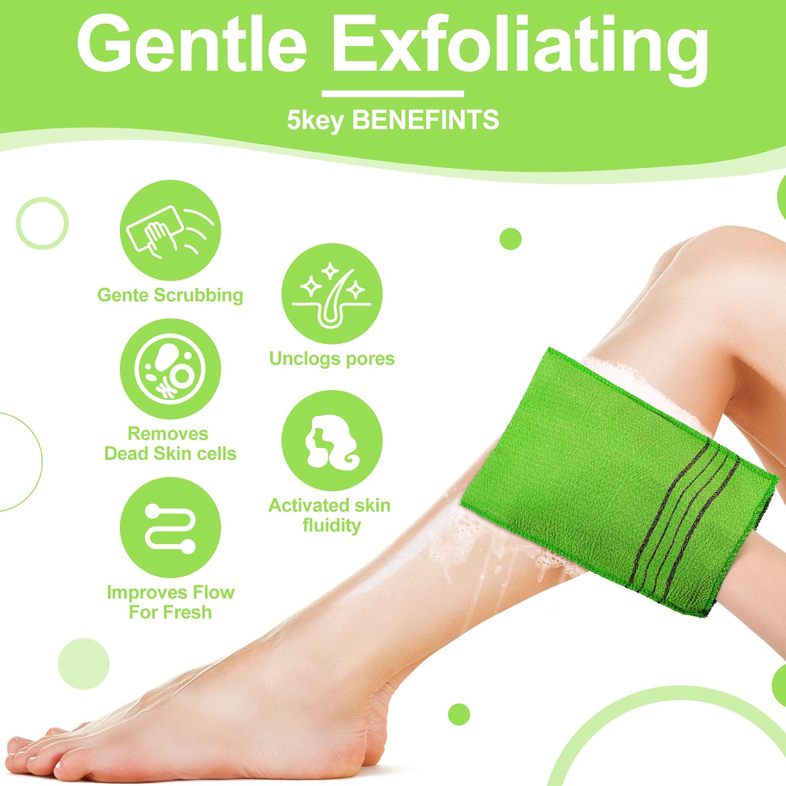 Guante exfoliante coreano amarillo de Tatuo para piel limpia