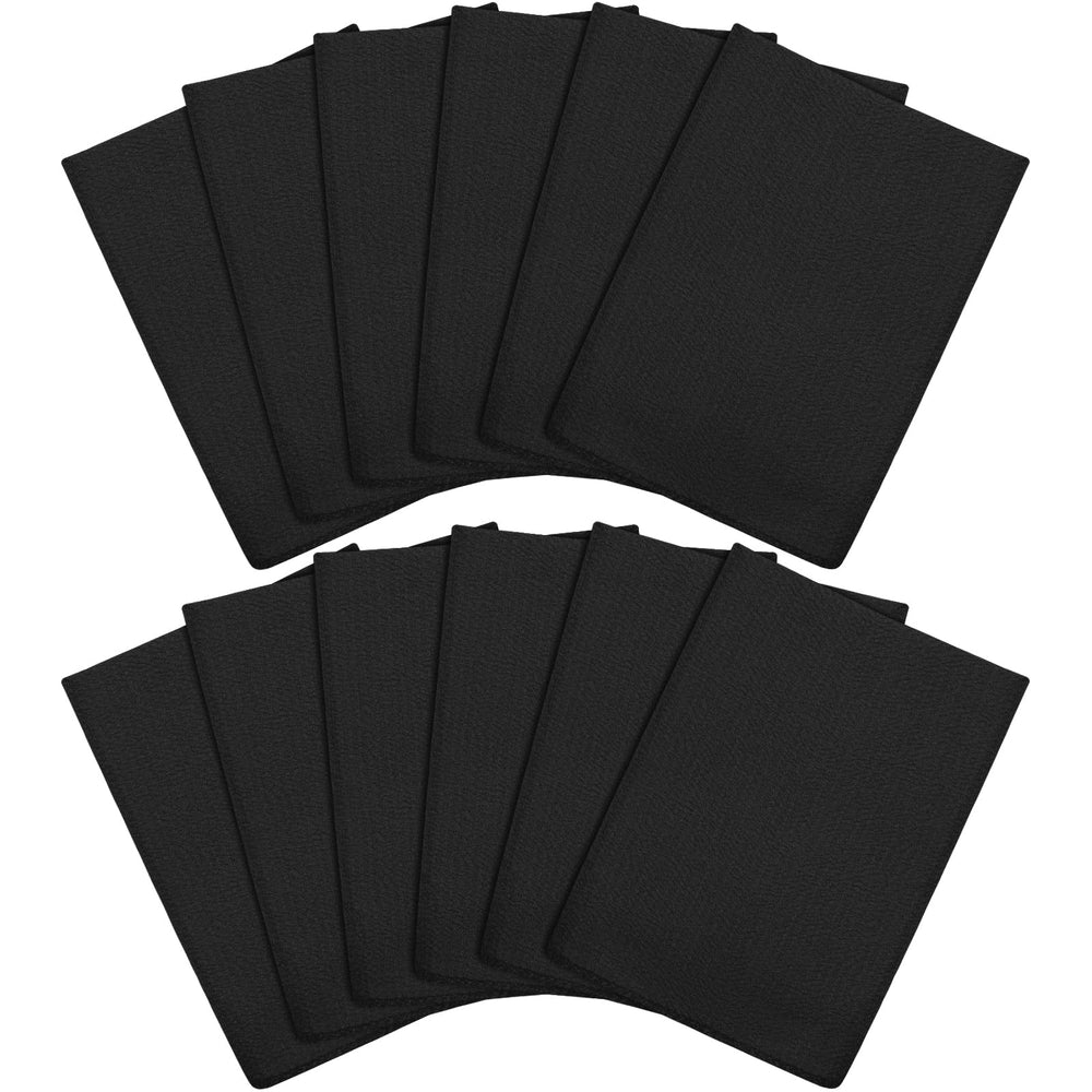 Guante exfoliante tatuo negro de 12 piezas para exfoliar la piel en la ducha.